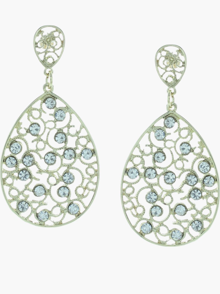 Olivia Welles Gold Filigree Earrings Nwt